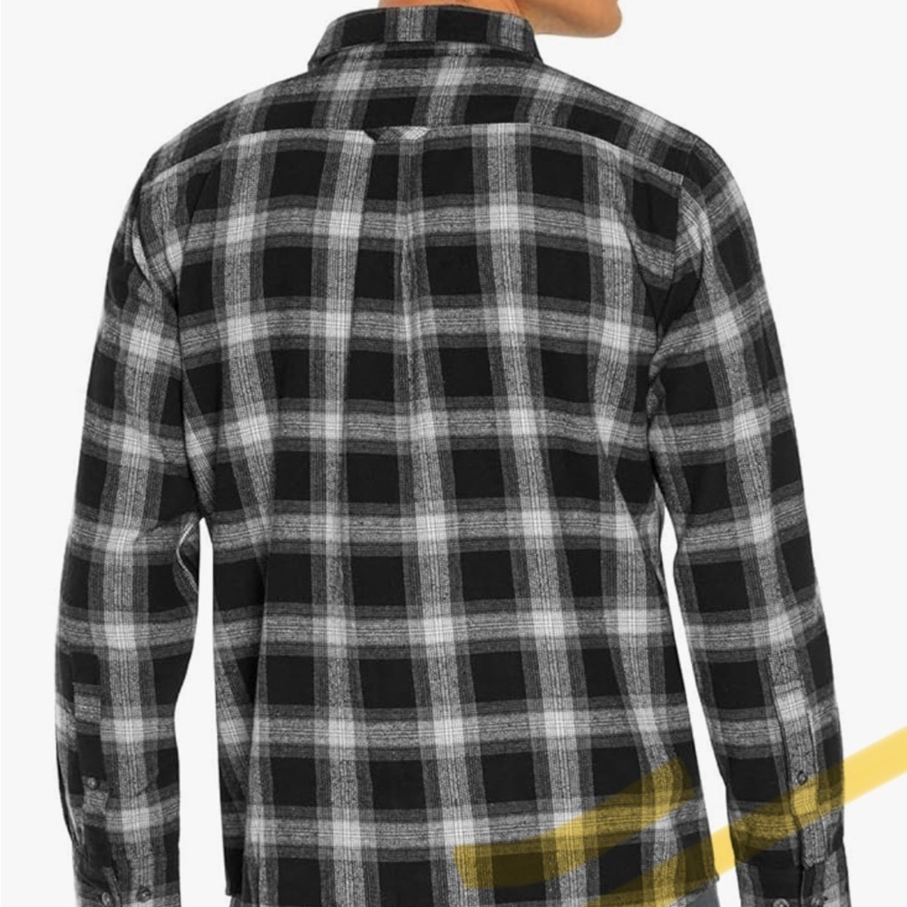 Eddie Bauer Monochrome Plaid Flannel Shirt EA106 - Picture 4 of 6